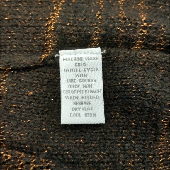 Charter Club Woman Brown and Bronze Belted Sweater Cardigan Duster Size 0X - Picture 5 of 14